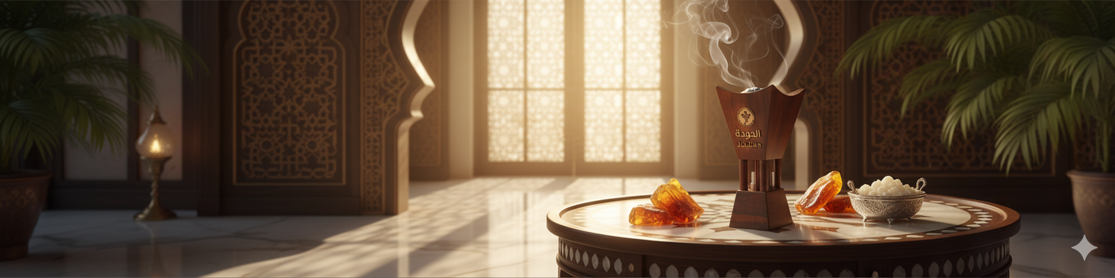 Joudah - Mabkhara Kayu Jati Logo Joudah Banner